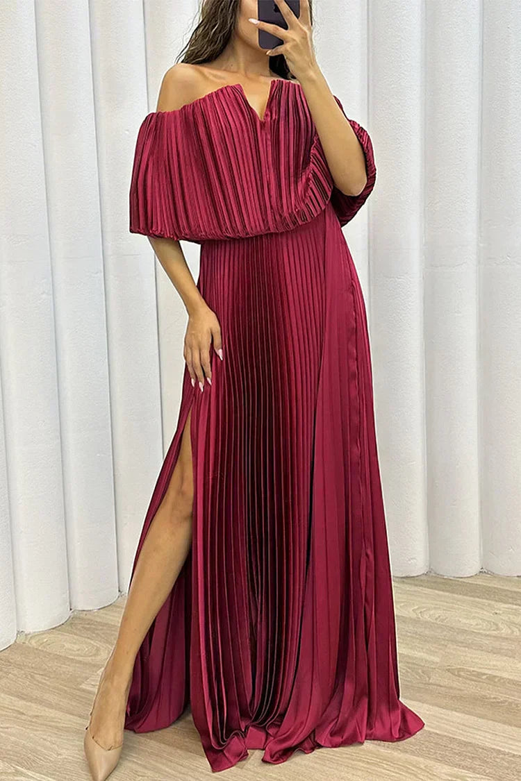 Keren™ | Elegantes plissiertes Maxikleid