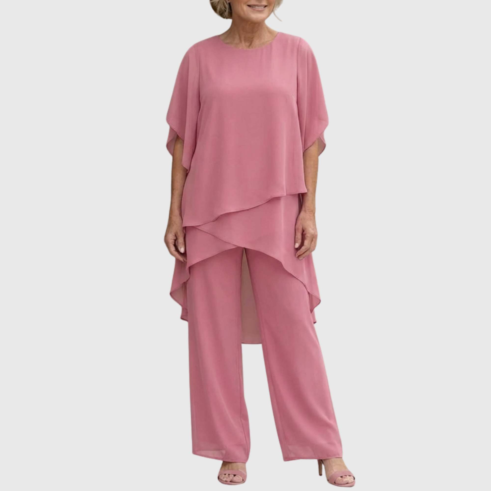 Linda | Anzug mit drapierter Palazzo-Hose
