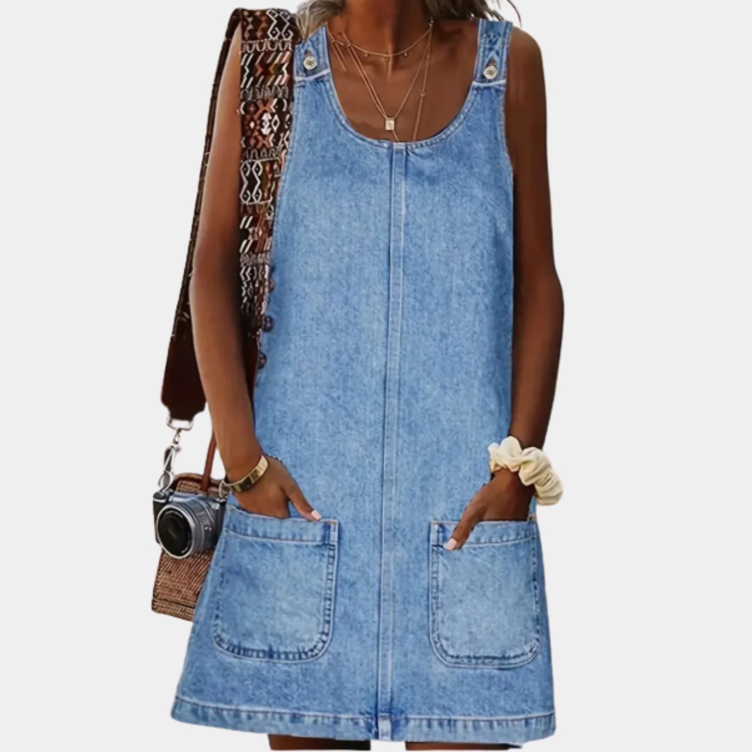 Saylor | Entspanntes Kleid im Denim-Look