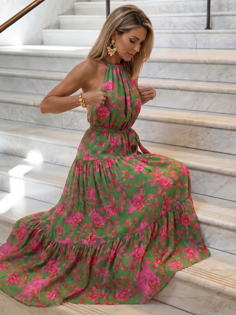 Rowen | Drapiertes Midikleid mit Halter