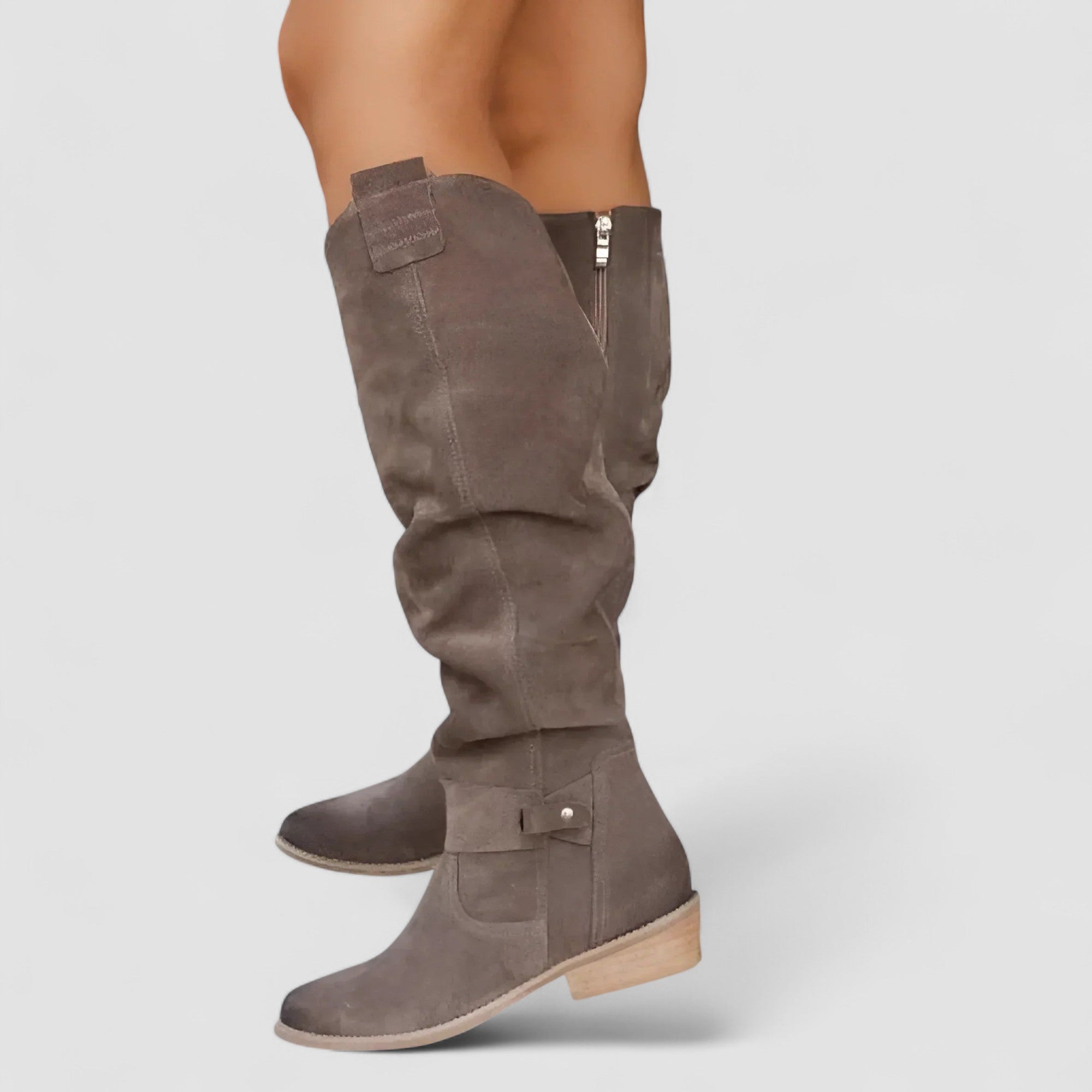 Adeliza | Kniehohe Reitstiefel mit gerafftem Schaft