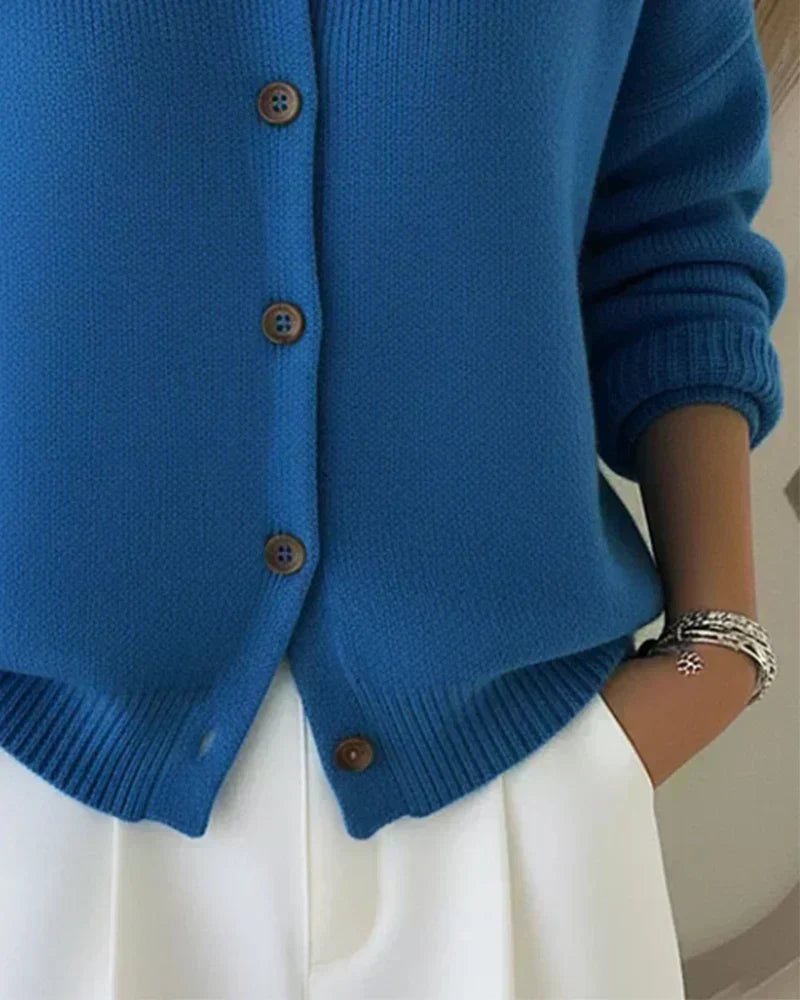 Vega | Strickjacke mit Hemdkragen