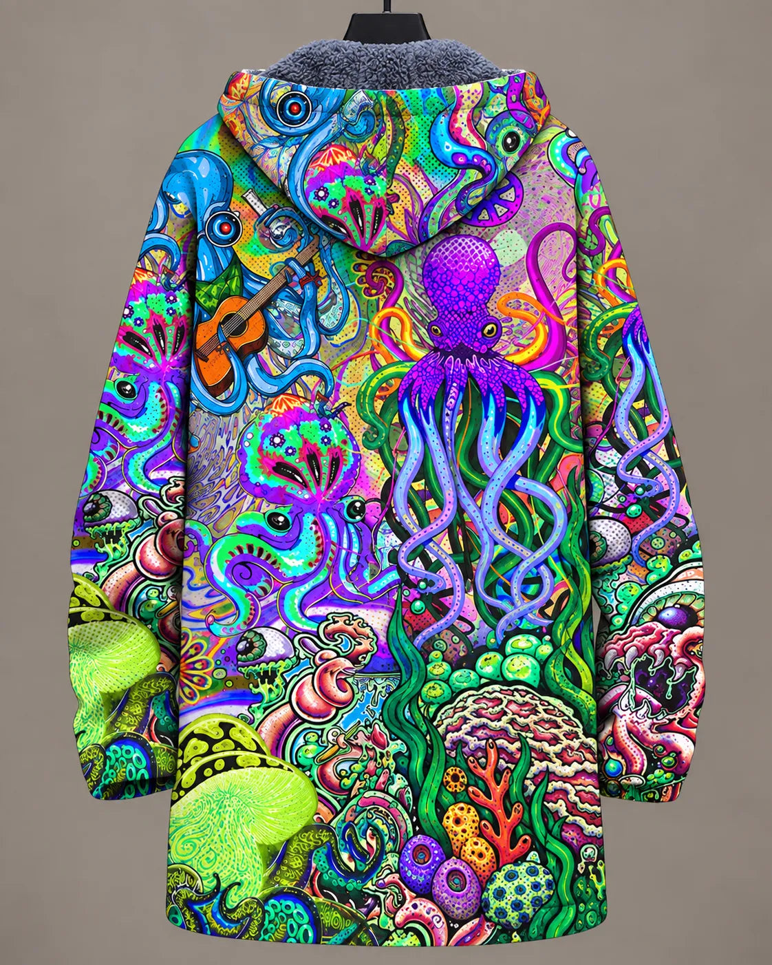 Marina Verspielte Ozean-Kunst-Kapuzenjacke