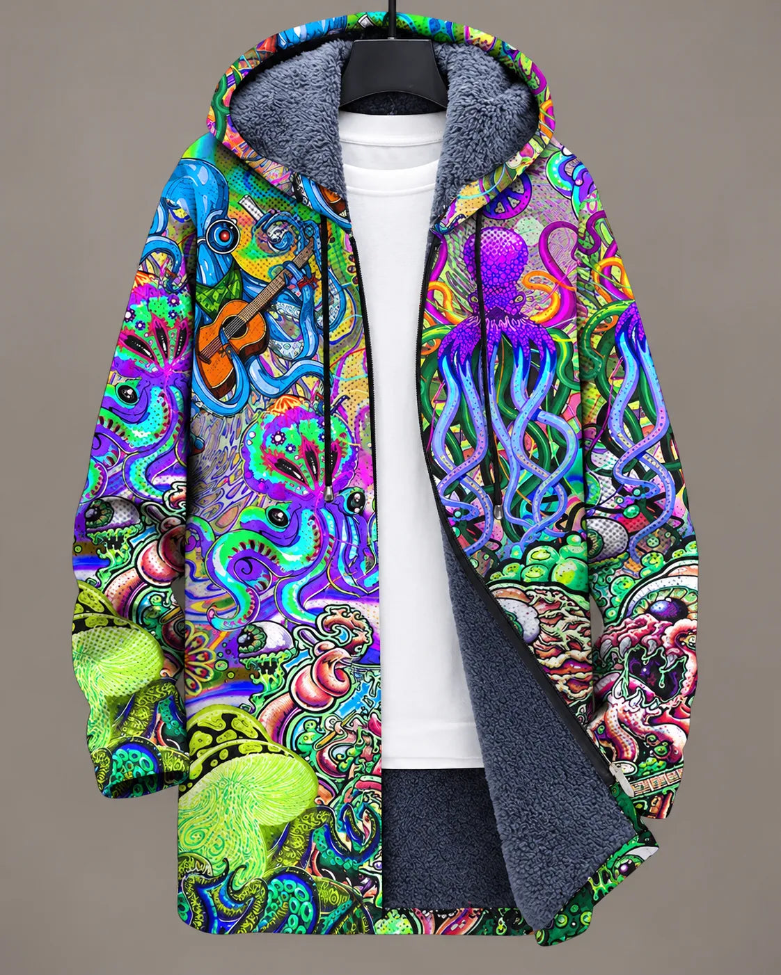 Marina Verspielte Ozean-Kunst-Kapuzenjacke