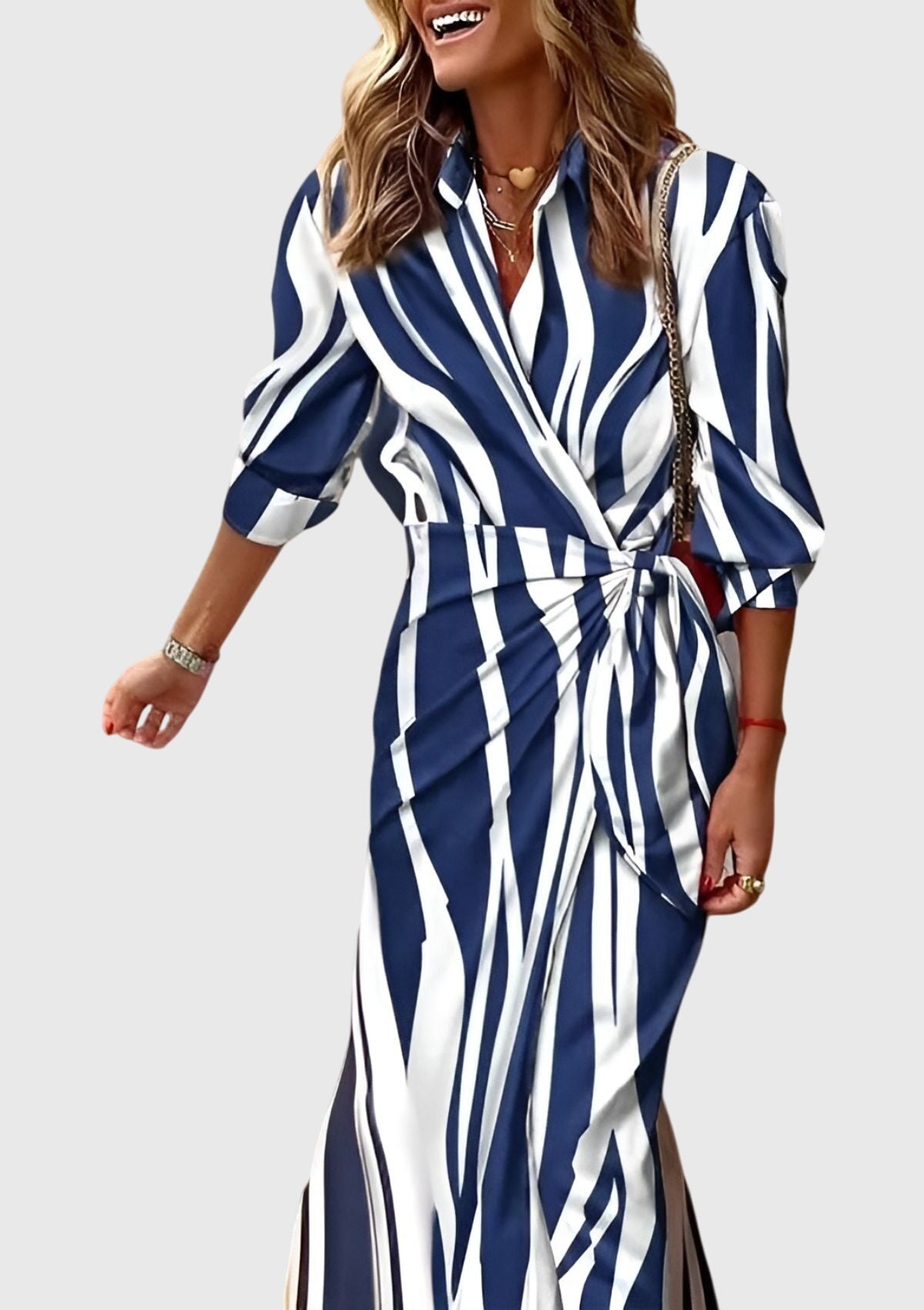 Everly | Elegantes Wickelkleid mit Druck