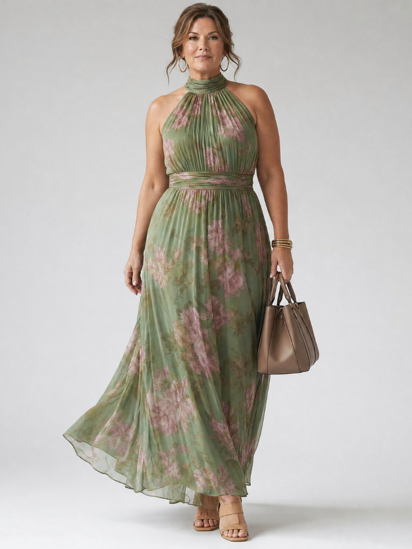 Mirelle | Midikleid mit Rüschenband an der Taille