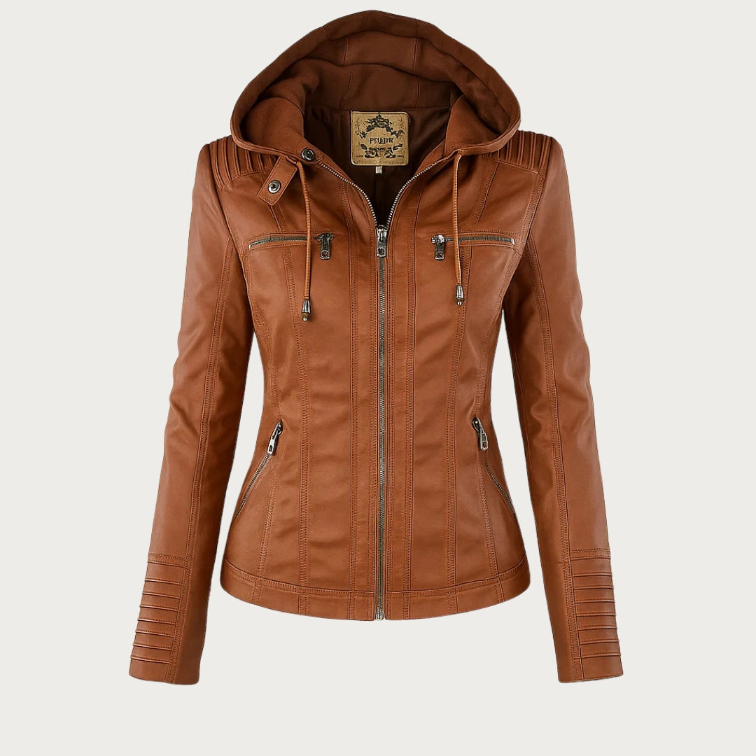 Flavia | Strapazierfähige und elegante Lederjacke