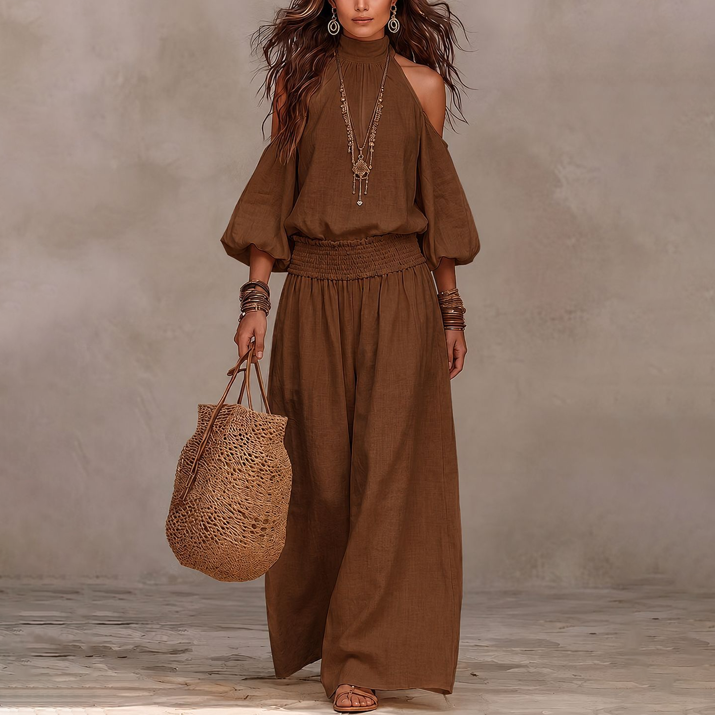 Isla – Boho-Zweiteiler mit weiter Hose
