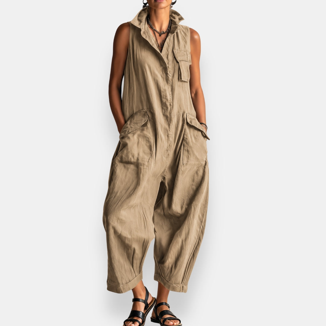 Ryker – Ärmelloser Cargo-Jumpsuit mit Kragen