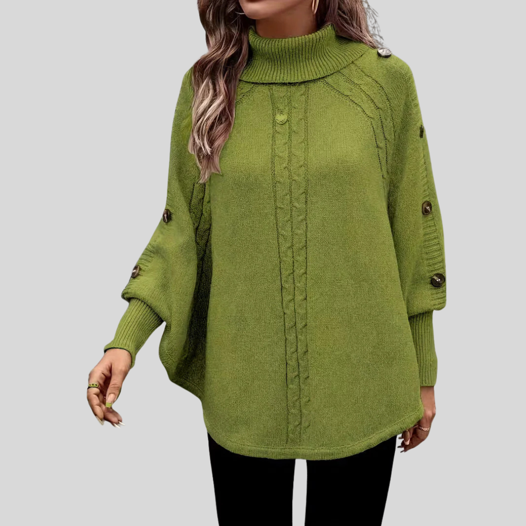 Norelle™ | Zopfmuster-Pullover mit Stehkragen