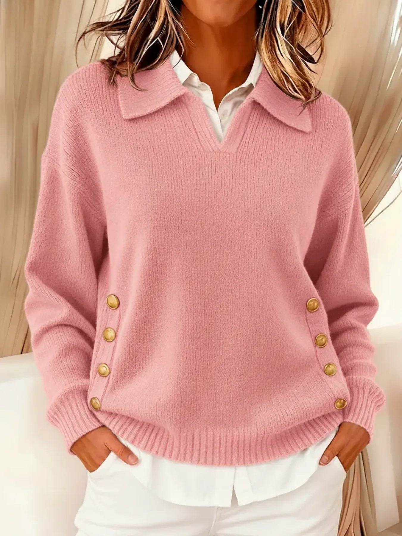 Vicenta | Polopullover mit Knöpfen