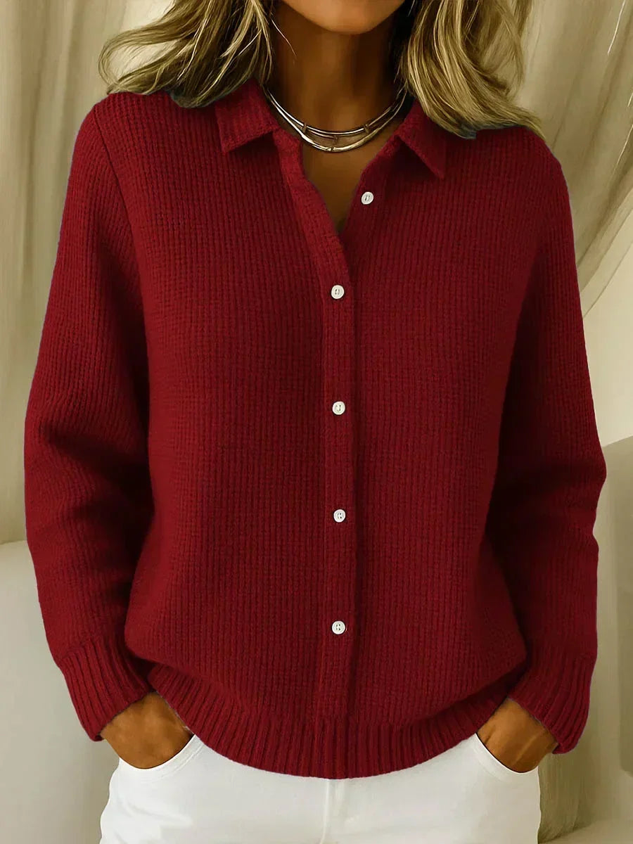 KATRINA™ | Strukturierte Strickjacke mit Knöpfen