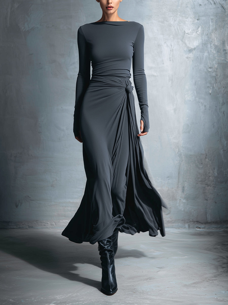 YASMINA | MAXIKLEID MIT SEITLICHER BINDUNG