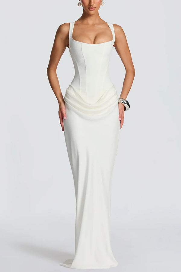 Éléonore | Maxikleid mit eckigem Ausschnitt