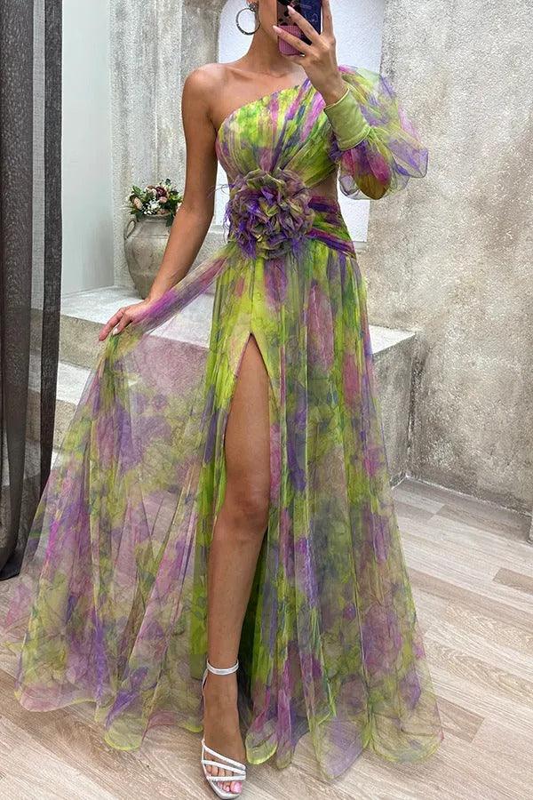 Grace | Floral plissiertes Maxikleid für Sommerausflüge