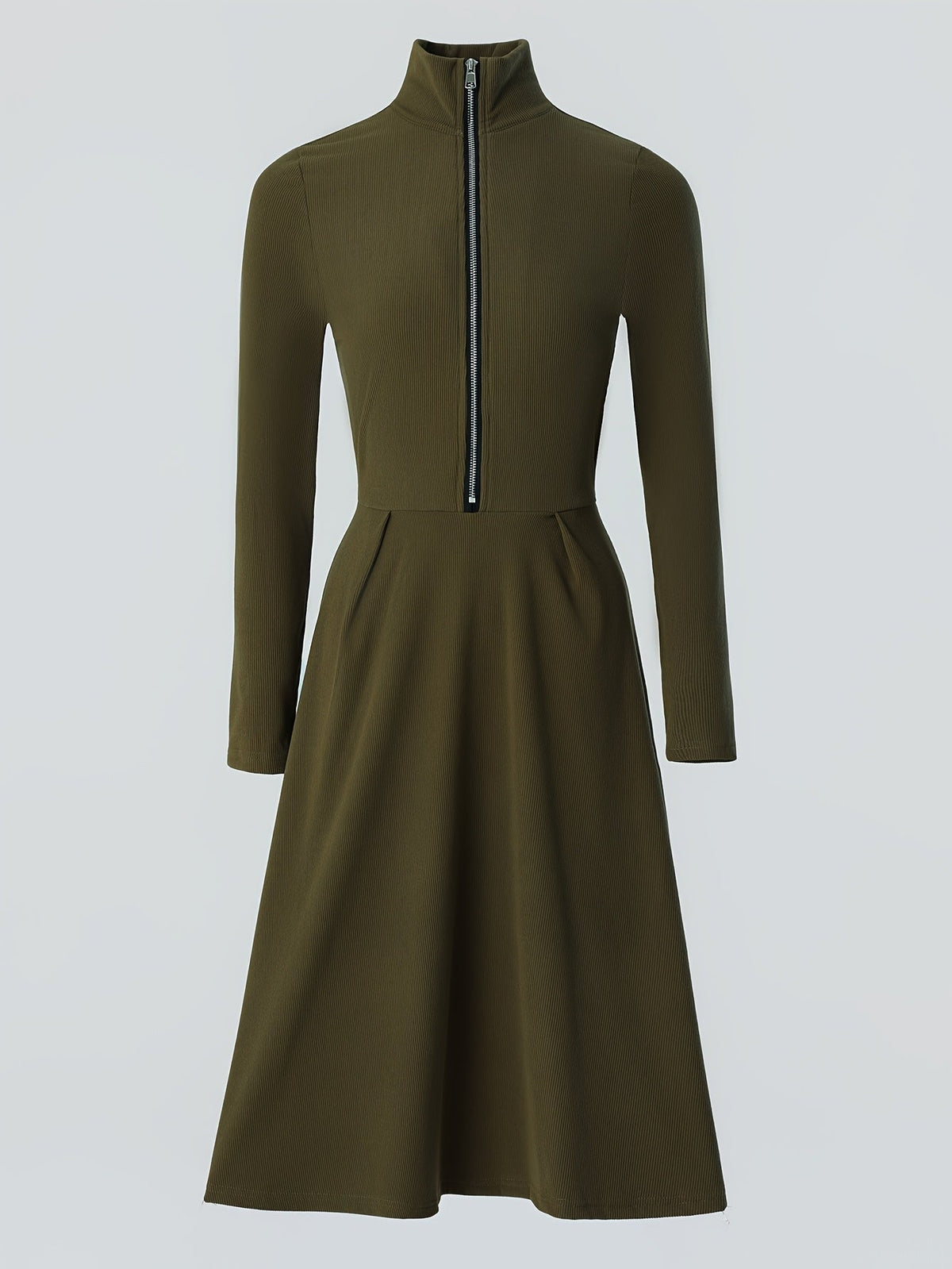ZINNIA | LANGÄRMELIGES KLEID MIT REISSVERSCHLUSS UND STRETCHSTOFF