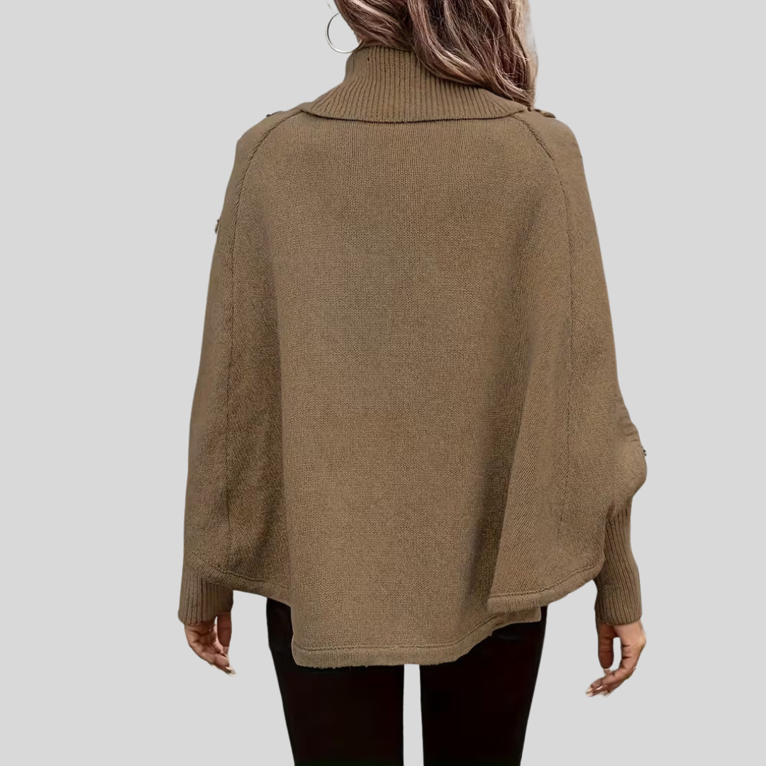 Norelle™ | Zopfmuster-Pullover mit Stehkragen
