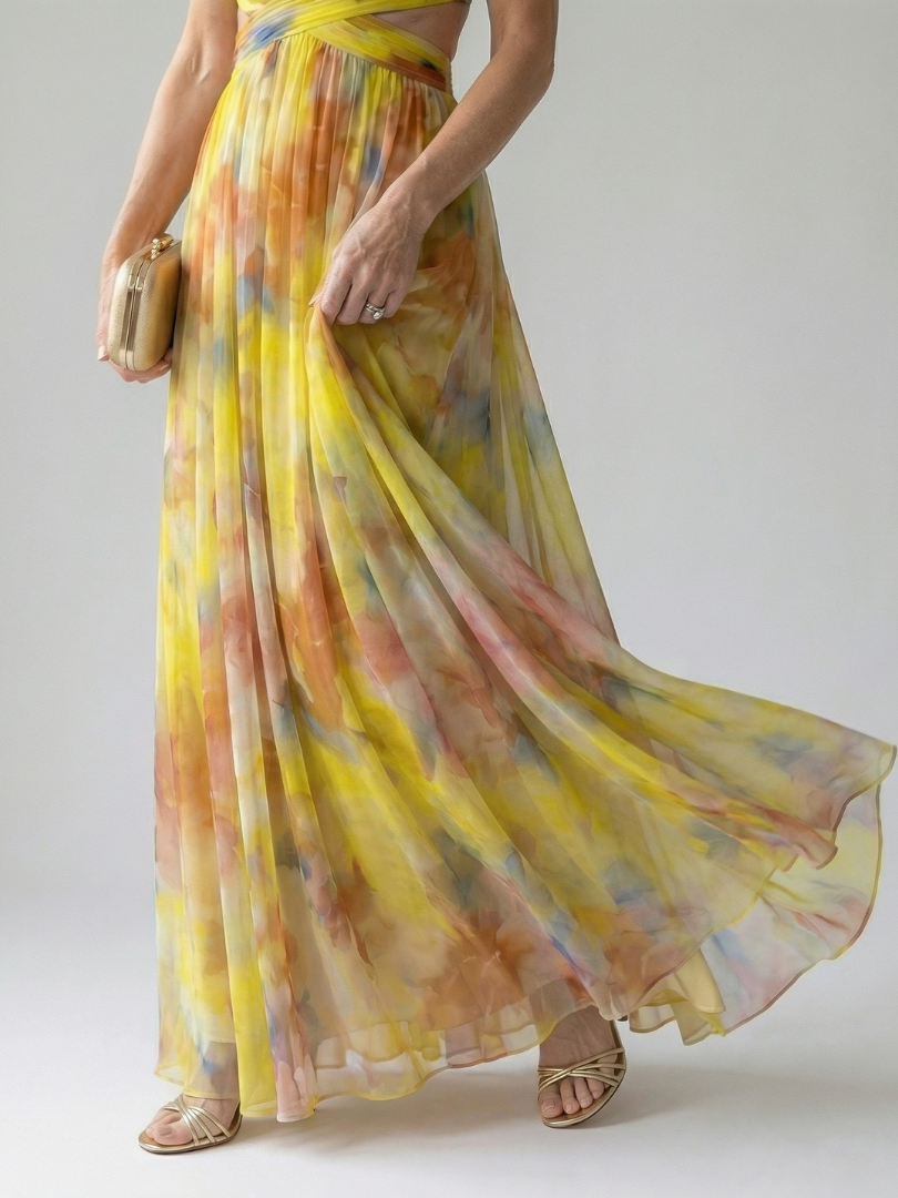 Élise | Wickel-Maxikleid mit Farbverlauf