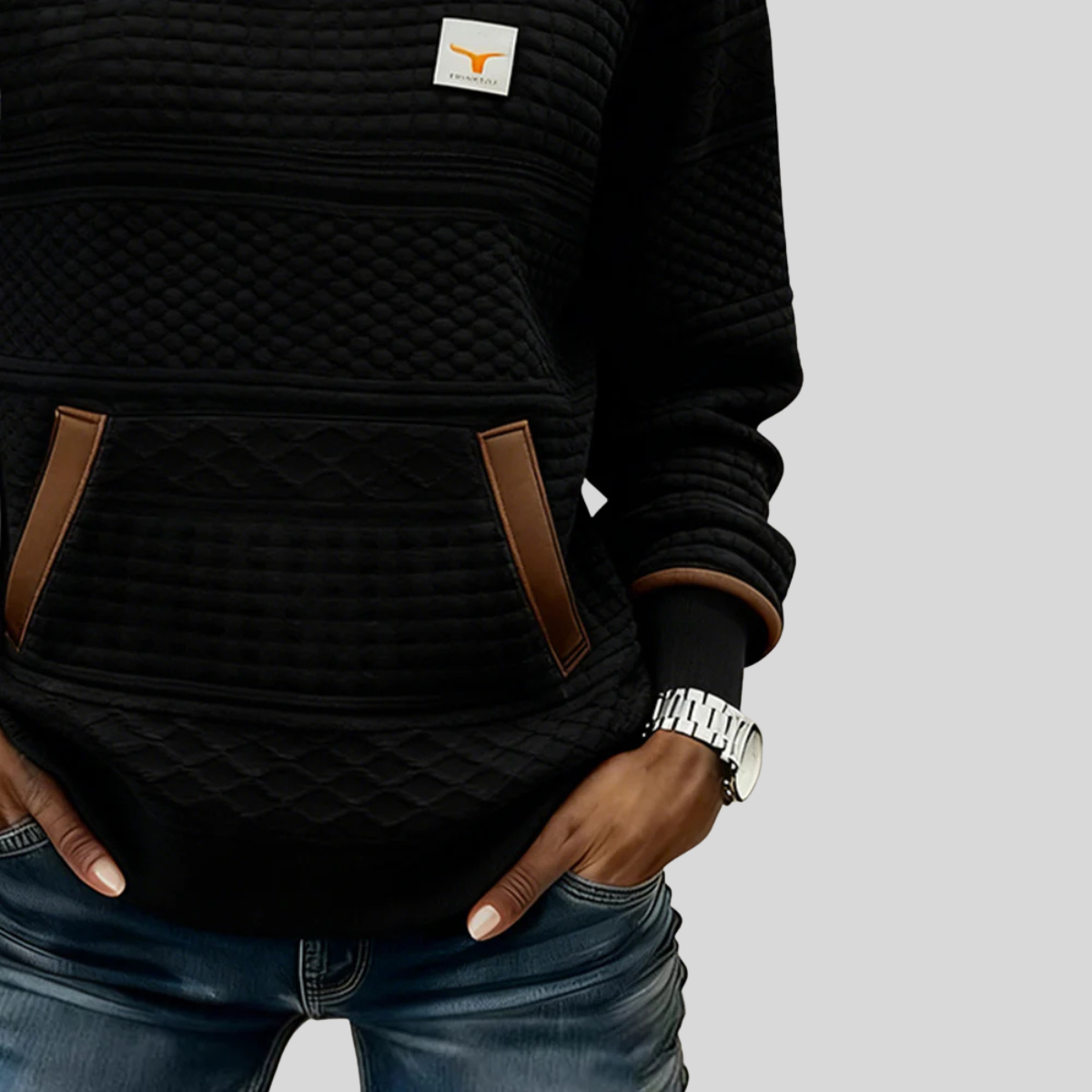 Noelle™ | Colorblock-Sweatshirt mit Rundhalsausschnitt