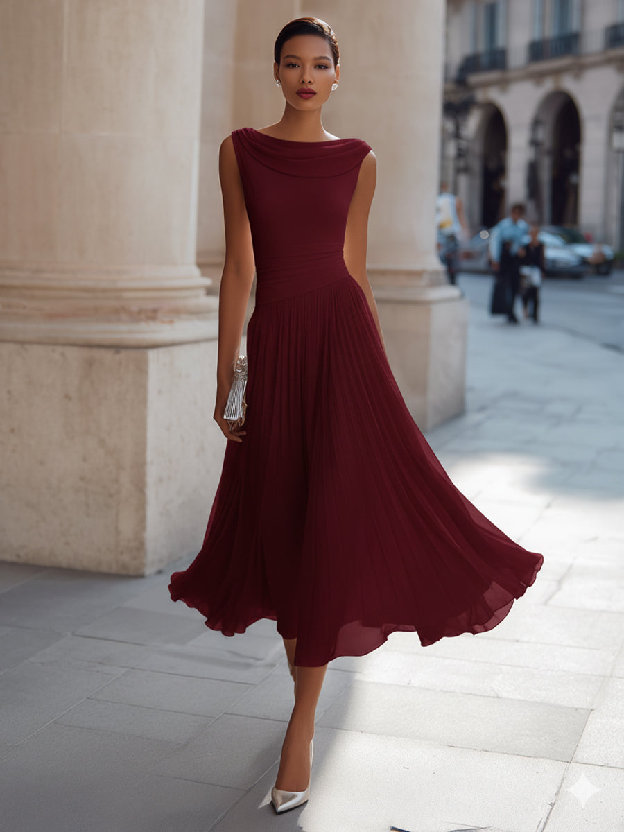 Mirella | Elegantes Plissee-Midikleid