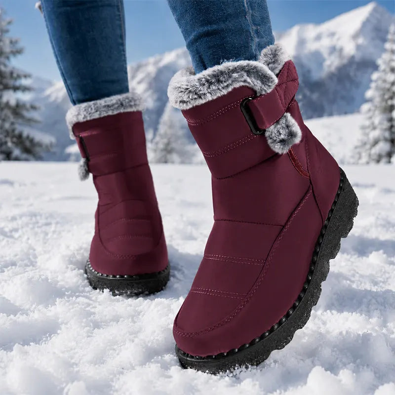 Kaja – Warme Winterstiefel mit Fellbesatz