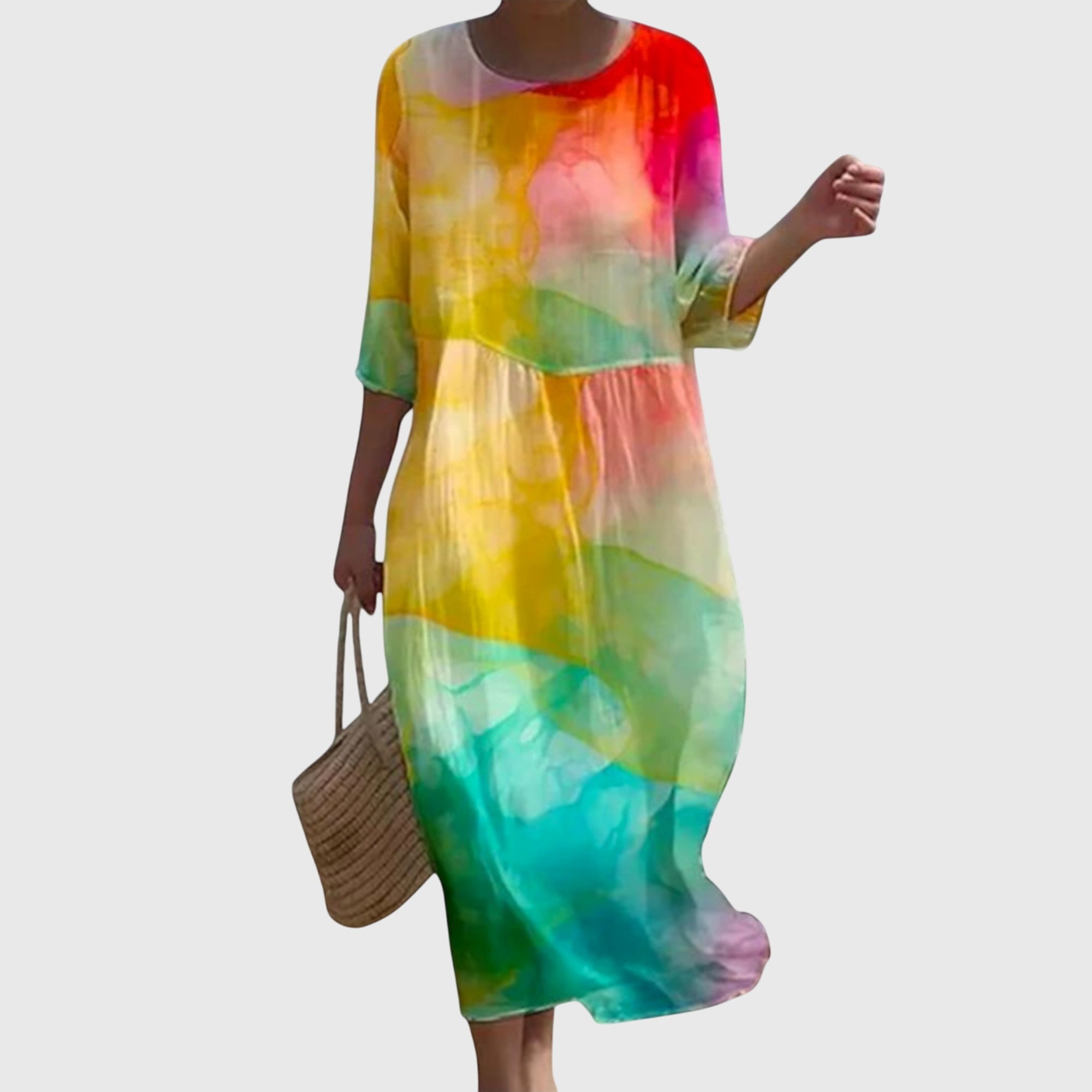 Elena™ | Stilvolles geblümtes Maxikleid