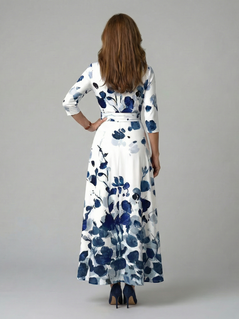 Morwenna | Wickel-Maxikleid mit Blumenmuster