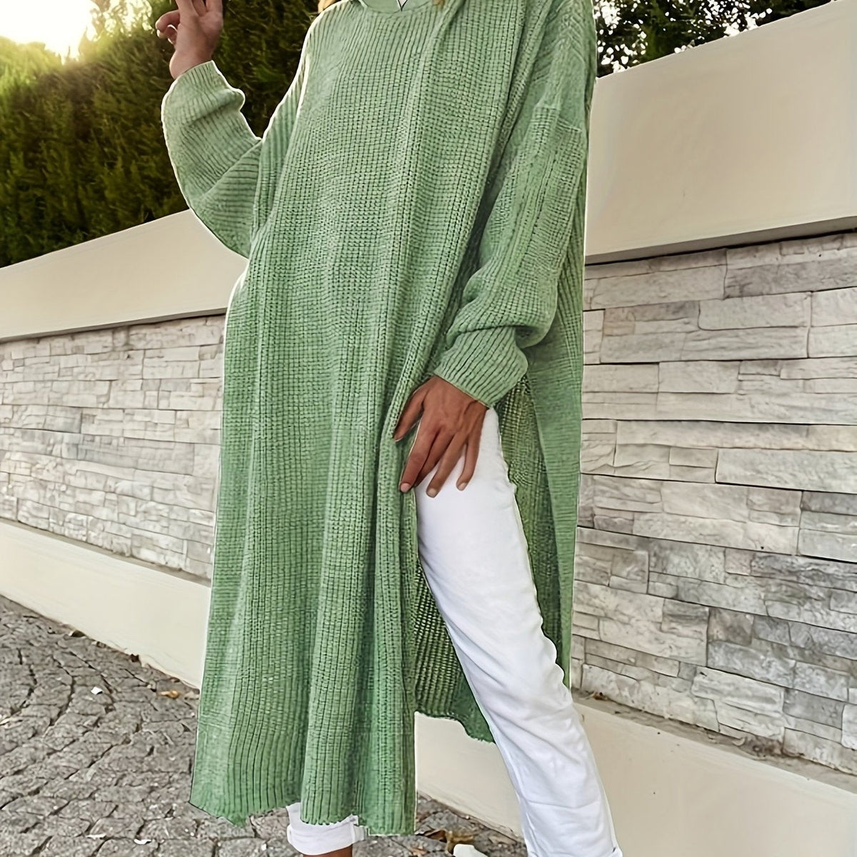 Jocelyn – Strick-Pulloverkleid mit Kapuze