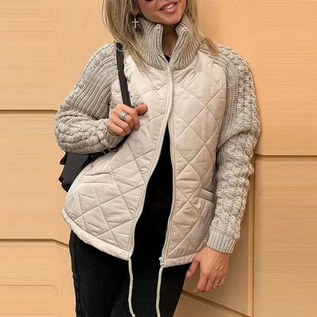 Sybil™ Steppjacke mit Strickärmeln