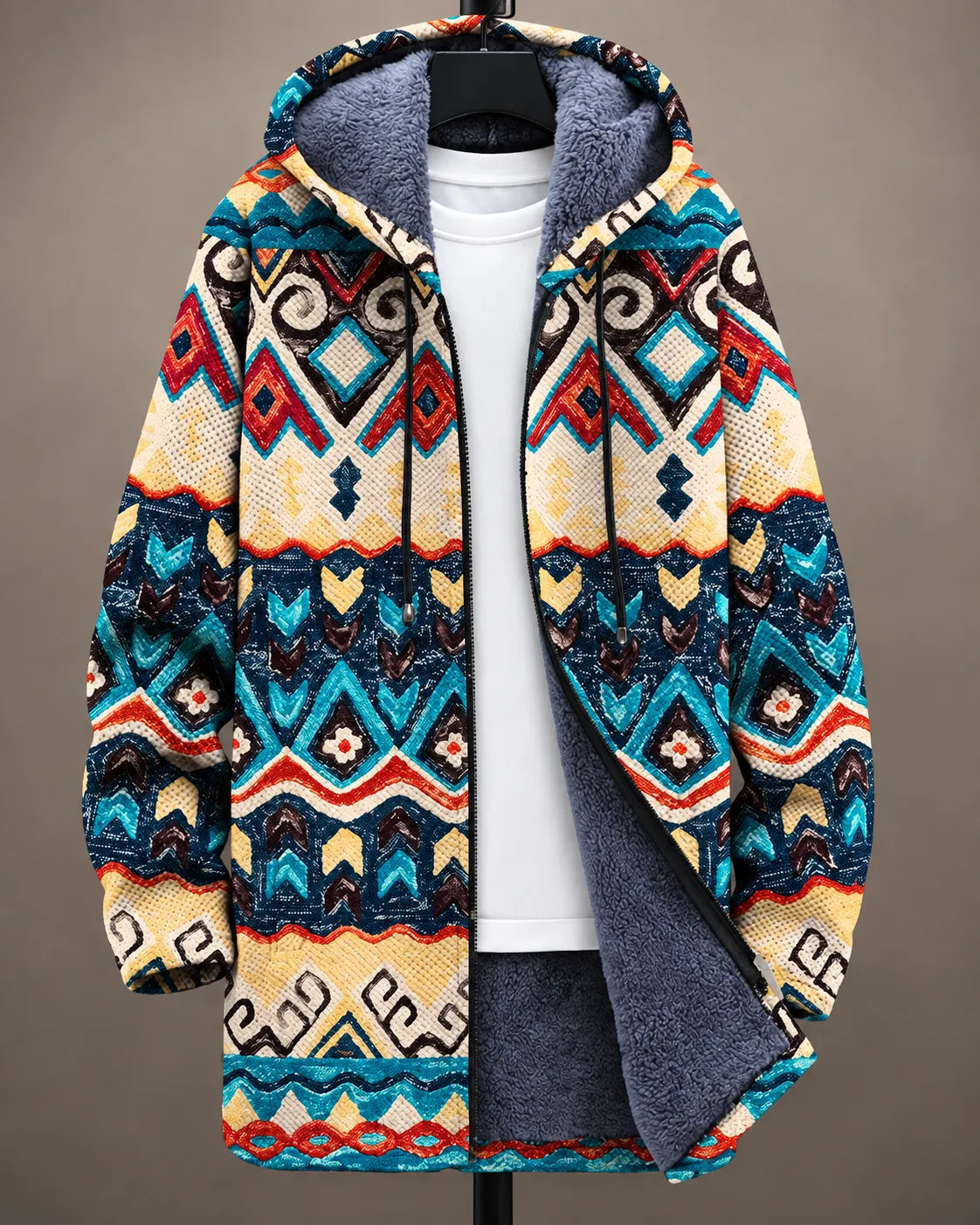 Eliana Moderne Mosaik-Kapuzenjacke