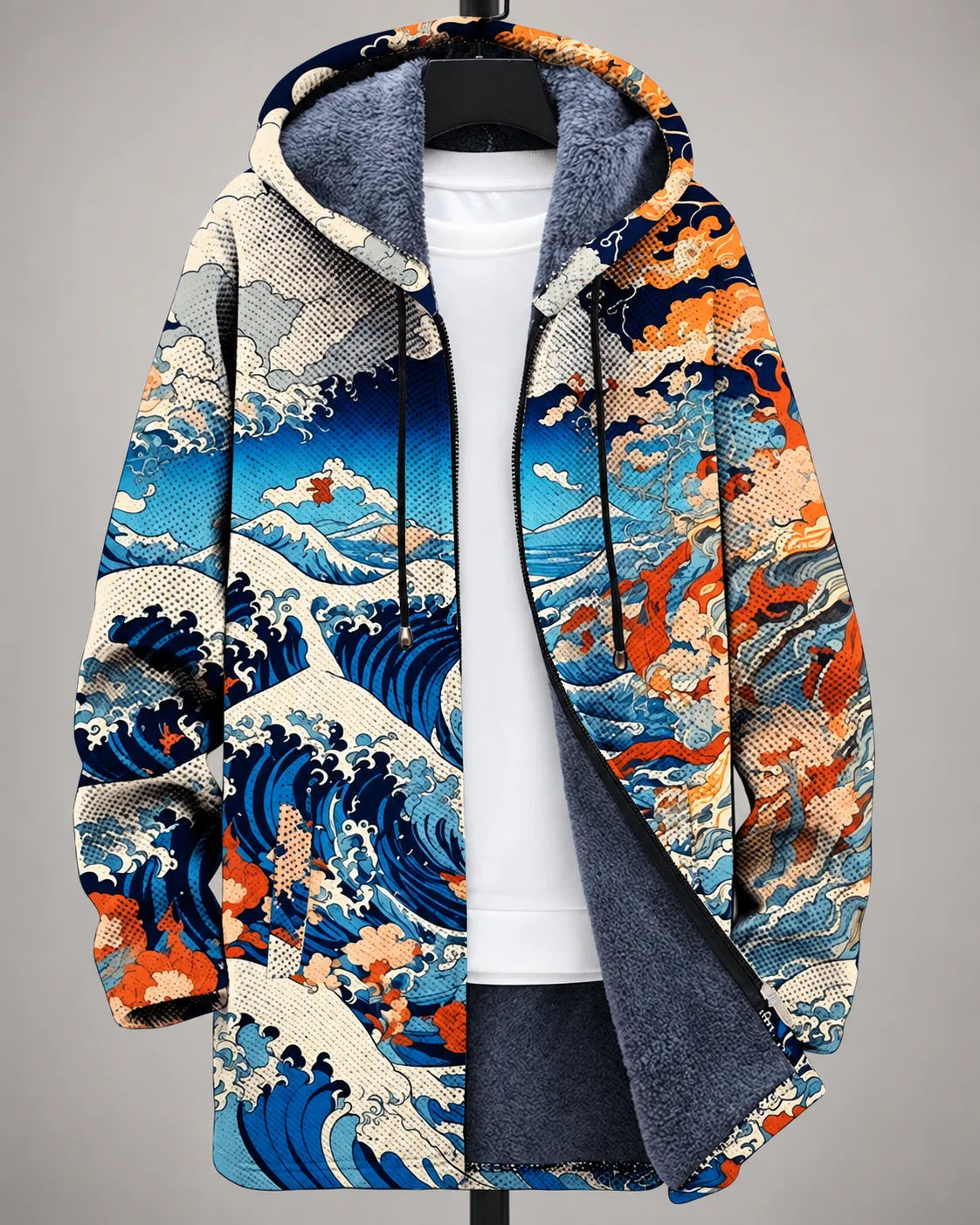 Serena | Kapuzenjacke mit Mosaik-Kunstdruck