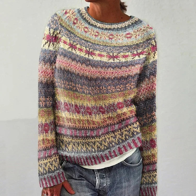 Loretta - Retro-Strickpullover im skandinavischen Stil