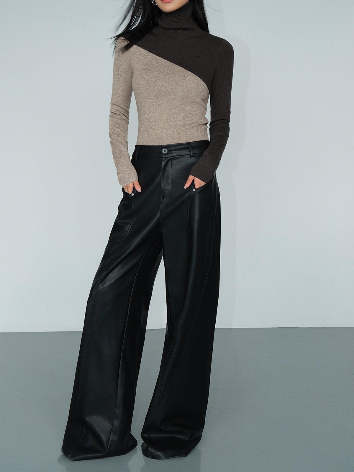 Philomène – Asymmetrischer Pullover mit Stehkragen