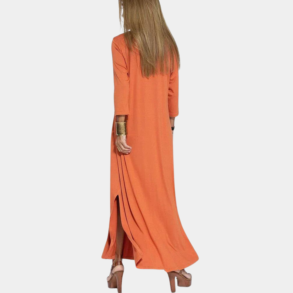 Maxikleid mit V-Ausschnitt | Sommer Schwebendes A-Linien-Design