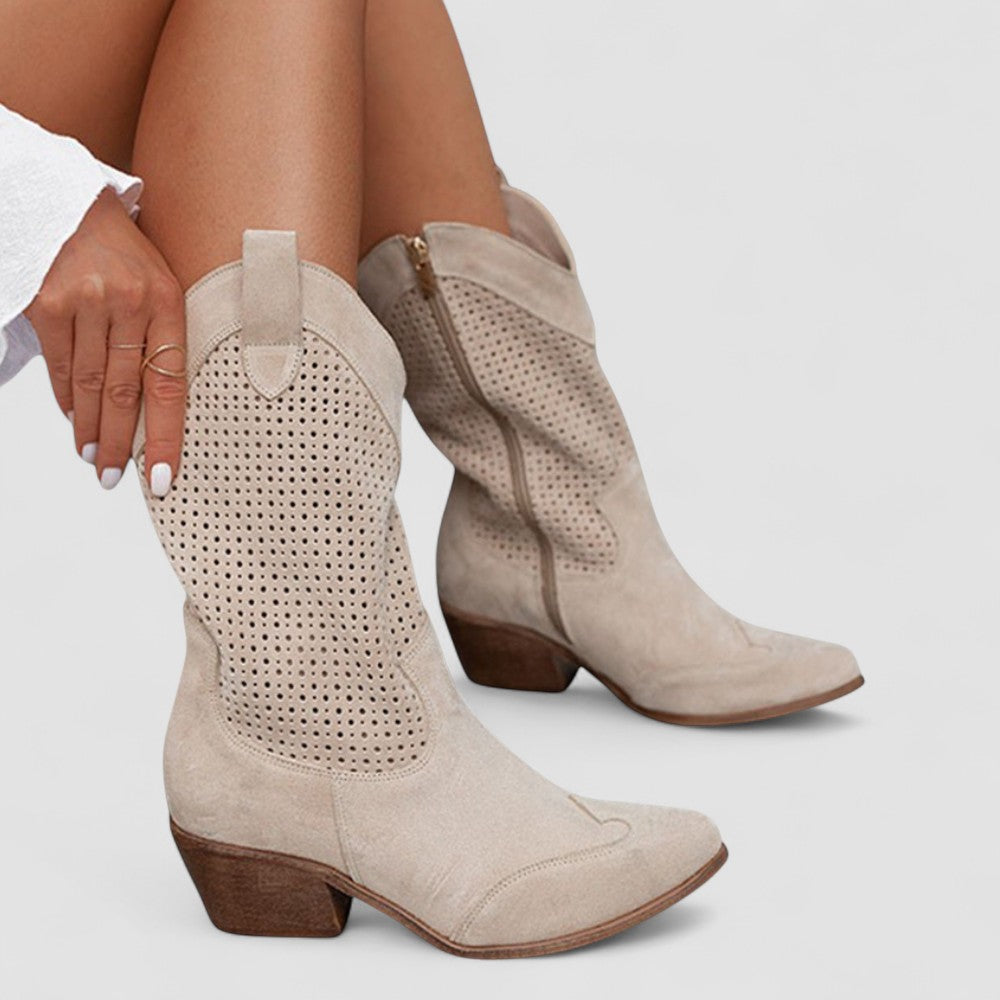 Quinn | Perforierte Westernstiefel