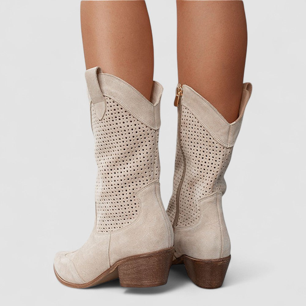 Quinn | Perforierte Westernstiefel