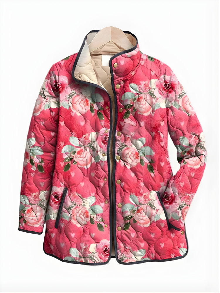 Carter™ | Charmante Vintage-Steppjacke mit Blumenmuster