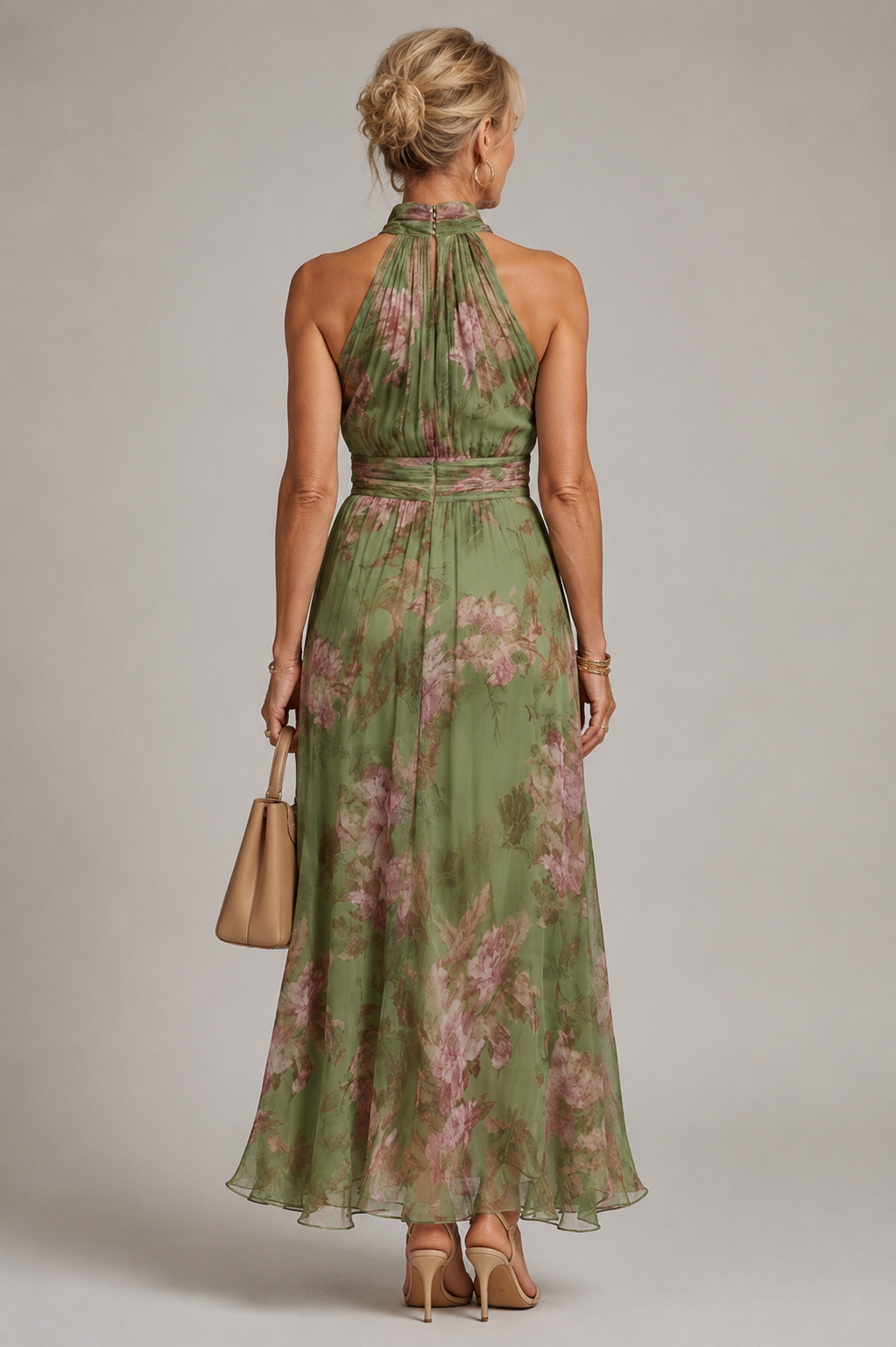Julie | Geblümtes Neckholder-Kleid