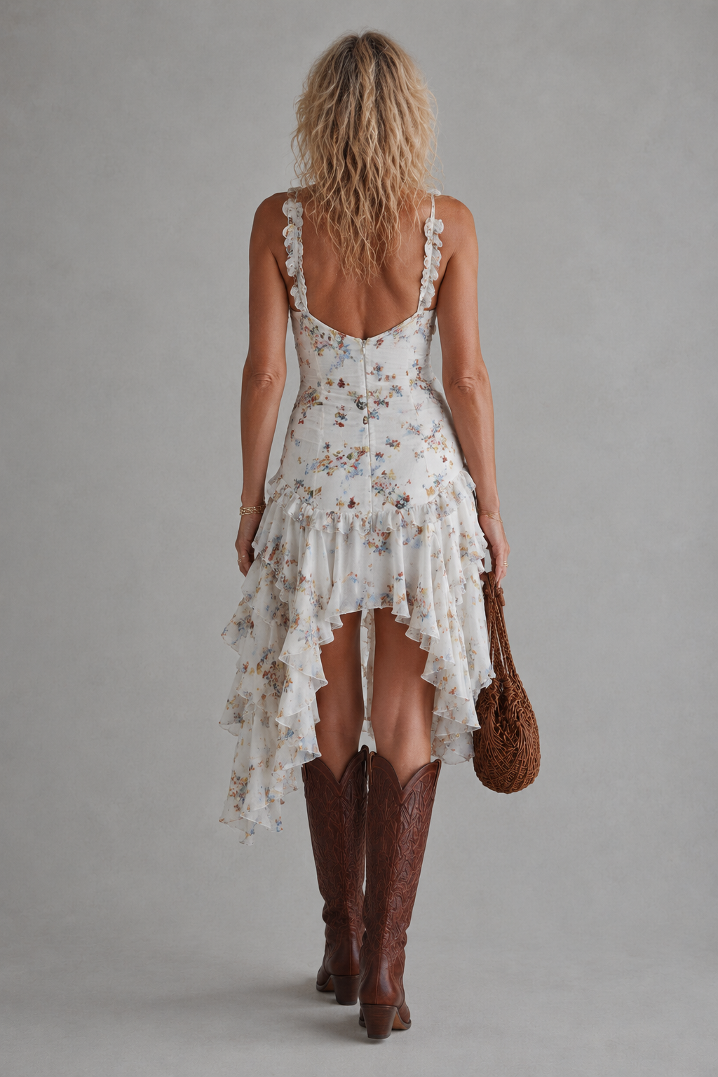 Pâquerette | Romantisches geblümtes Boho-Kleid