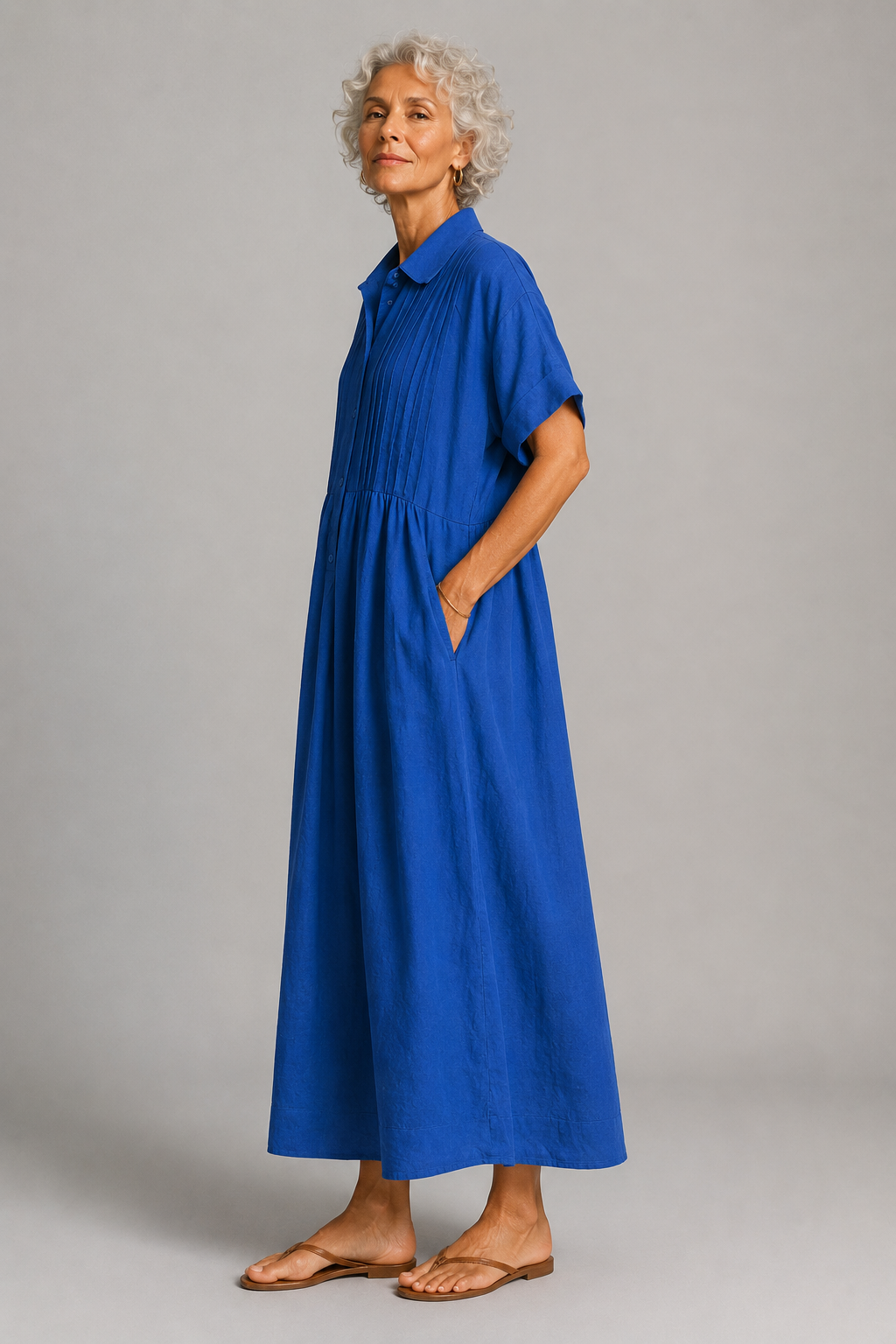 Océane | Blaues Sommer-Maxikleid
