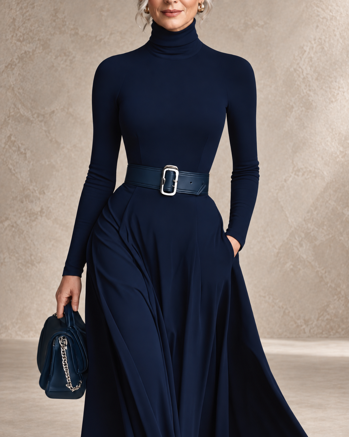 CORTLISS | HOCHGESCHLOSSENES MAXIKLEID