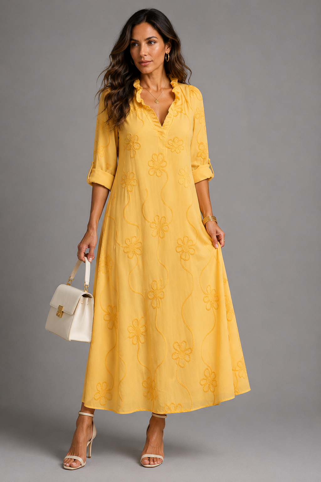 Ambre | Figurumschmeichelndes geblümtes Sommerkleid