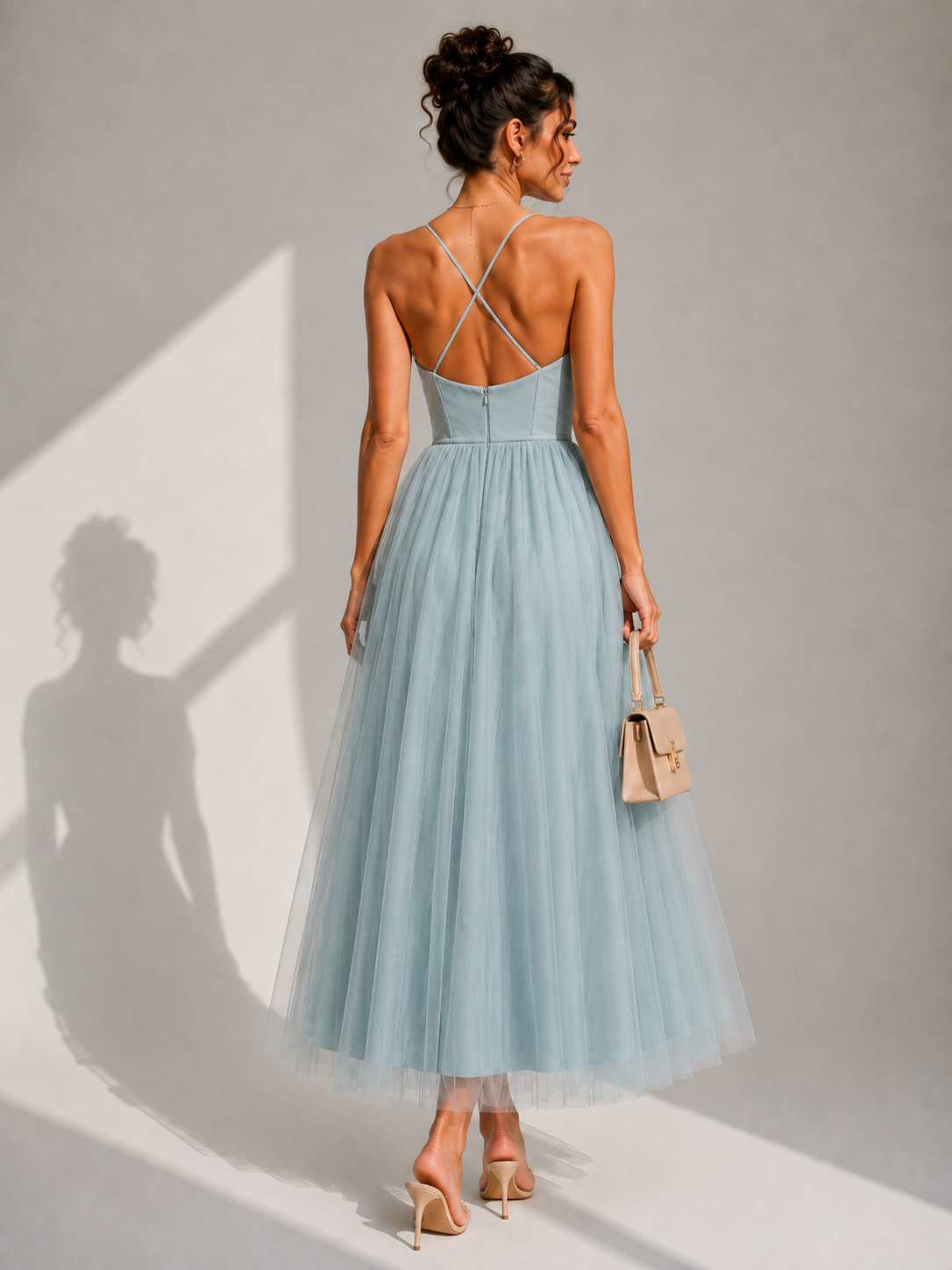 Ines | Midikleid mit betonter Taille