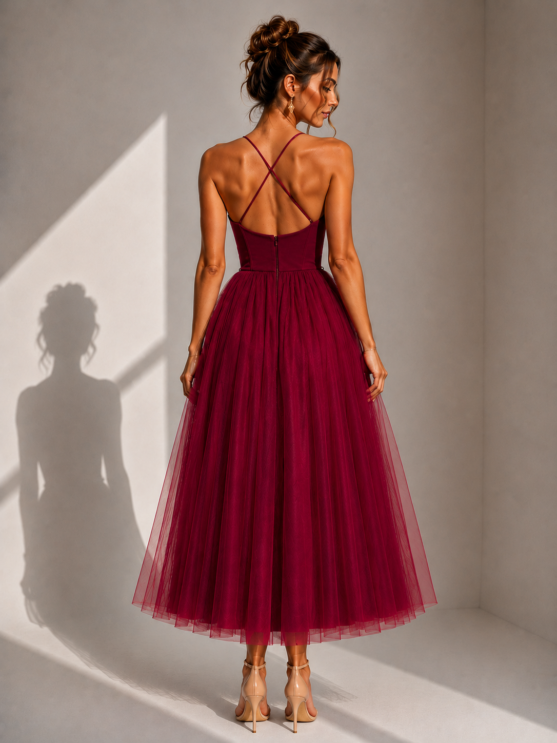 Ines | Midikleid mit betonter Taille