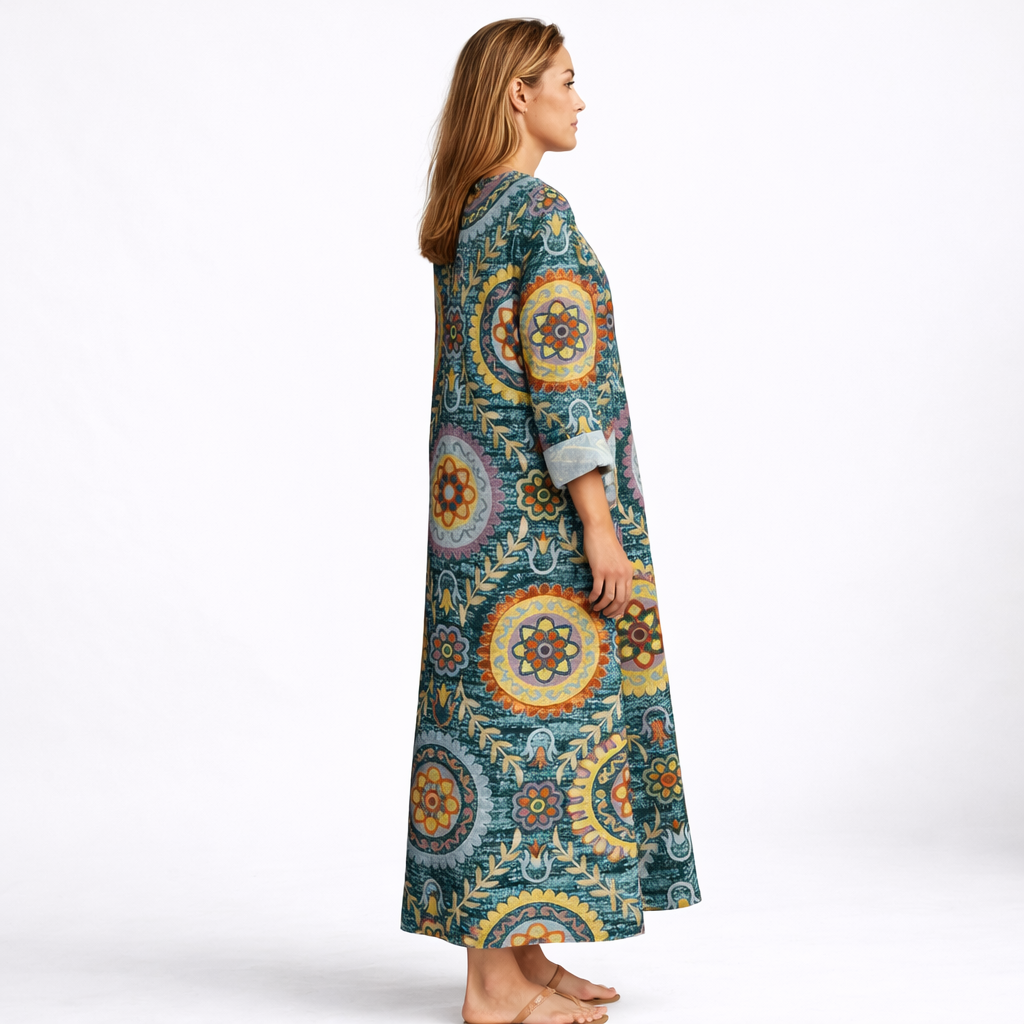 Elia™ | Geometrisches Midi-Kleid