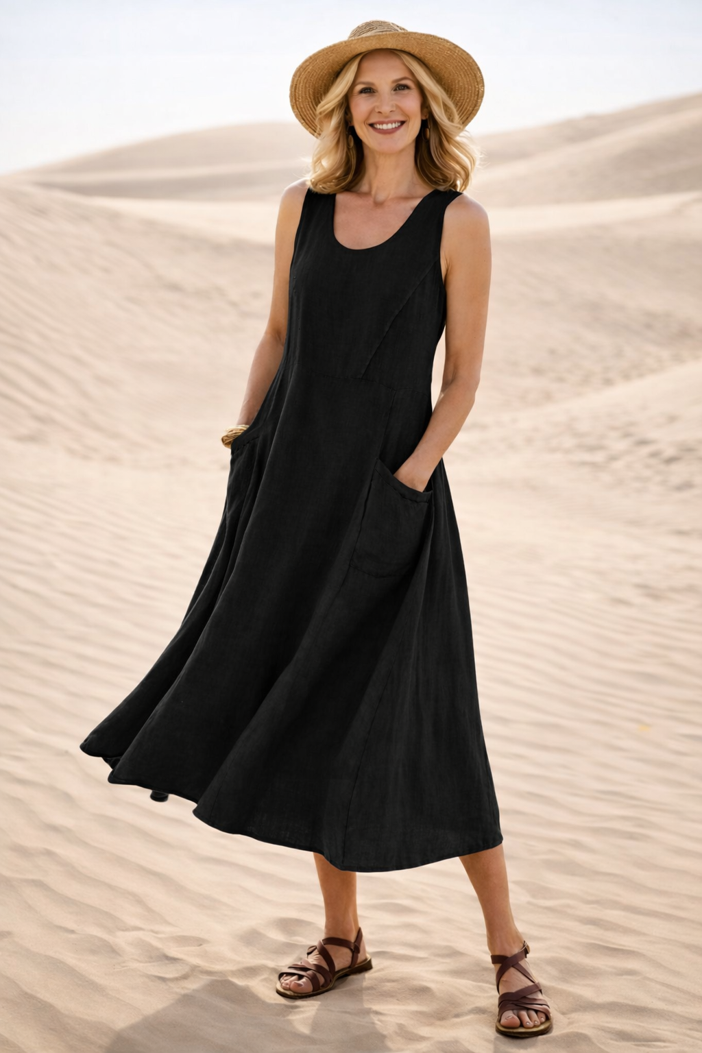 Luna | Bequemes Midikleid in A-Linie