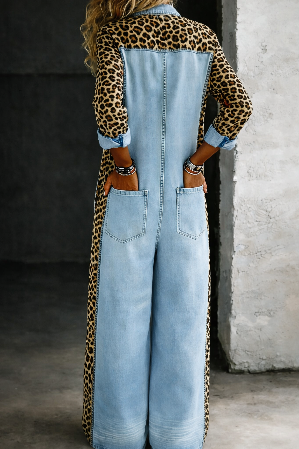 Amanda | Einteiliger Denim-Shirt-Overall