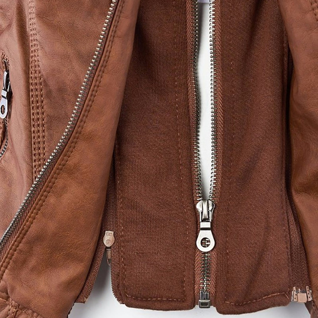 Flavia | Strapazierfähige und elegante Lederjacke