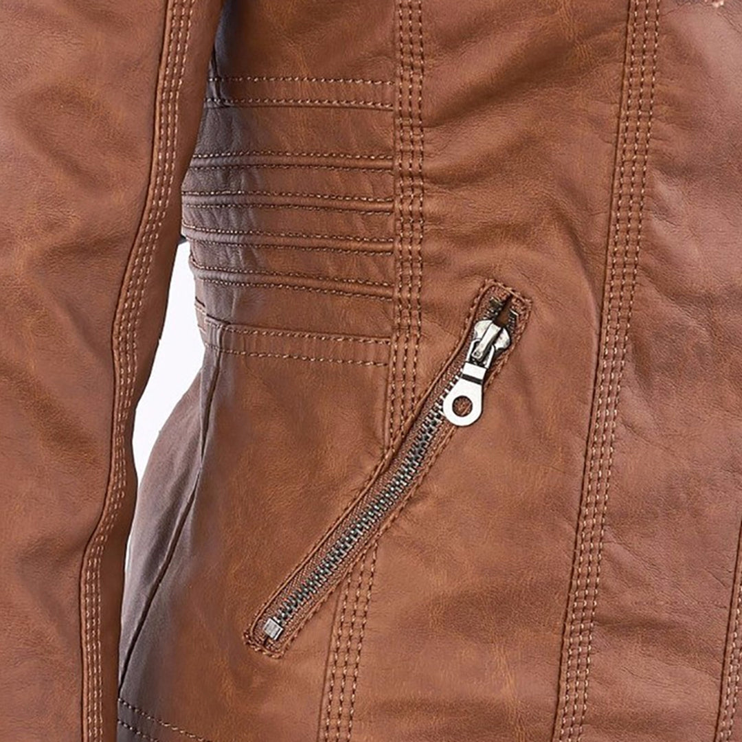 Flavia | Strapazierfähige und elegante Lederjacke