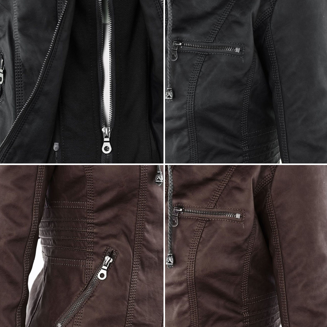 Flavia | Strapazierfähige und elegante Lederjacke